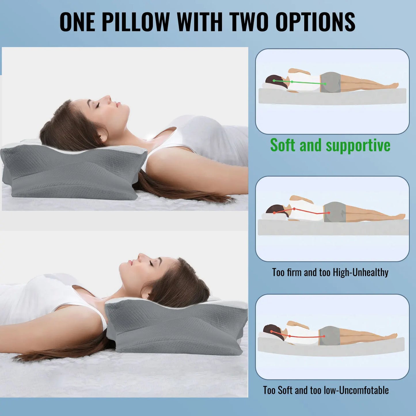 Somnus Pro| Ergonomische Slaapkssen voor Rugpijn