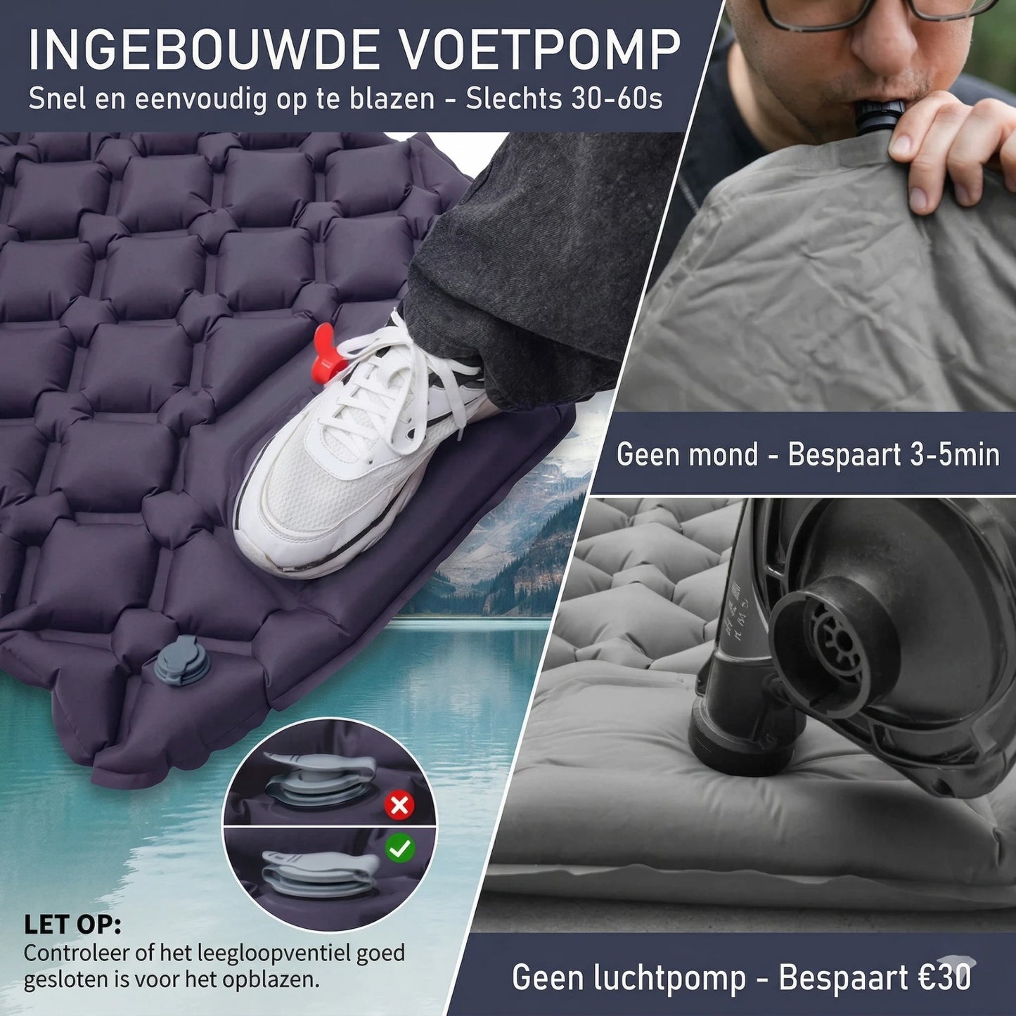 AirCloud Pro met Geïntegreerd Kussen & Pomp